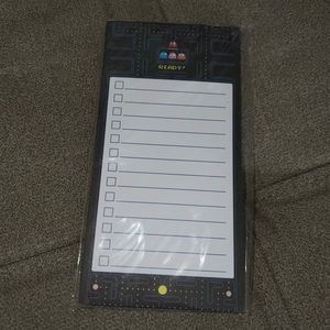 NWT Pac-Man To Do Checklist Notepad